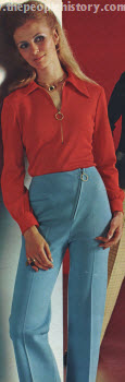 Zip Up Shirt and Slant Zip Pants 1970