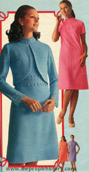 Cotton Lace Trim Dresses 1971