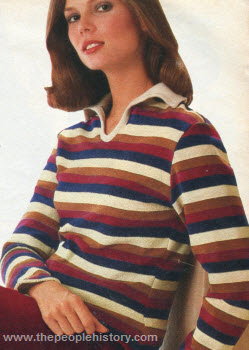 Velour Knit Stripe Shirt