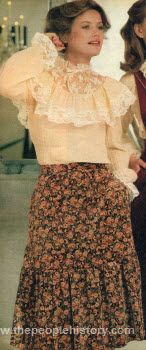 Lace Yoke Blouse and Skirt 1978