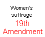 19th Amendment To The Constitution Women's suffrage *** The right of citizens of the United States to vote shall not be denied or abridged by the United States or by any States on account of sex. Congress shall have power to enforce this article by appropriate legislation. *** 