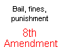 8th Amendment To The Constitution Bail, fines, punishment  ****  Excessive bail shall not be required, nor excessive fines imposed, nor cruel and unusual punishments inflicted.  **** 