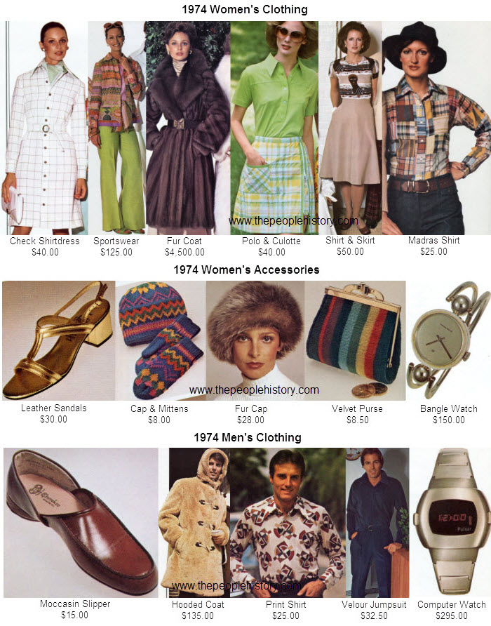 Fashion Clothing Examples From 1974  