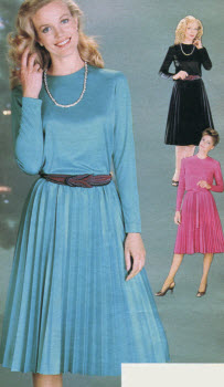 1982 Pleated Skirt Dress