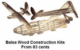 1930s Balsa Wood Plane Kits