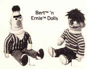 1970's Bert and Ernie Dolls From Sesame Street 