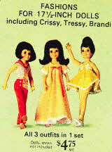 Crissy, Tressy and Brandi Fashion Wardrobe From the 1970s