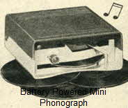 Childrens Mini Battery Powered Phonograph sold in 1971 From the 1970s