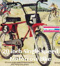 20 inch single speed Motocross Bike with Heavy Duty Shocks, Frame, Spokes and Rims 1977