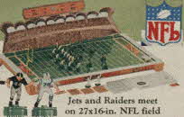 NFL 1971 Football Game Jets and Raiders  sold in 1971 From the 1970s