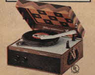 Phonograph plays 78's, 45's LP's 33 1/3's and 16 RMP records,  sold in 1971 From the 1970s