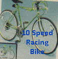 Girls and Boys 10 speed racing bike with dual position barkes and racing saddle 1977.  From The 1970s