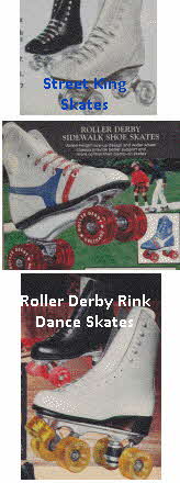 Roller Skates Inc. Street King Street Skates,Roller Derby Sidewalk Skates,  Roller Derby Skating Rink Dance Skates From The 1970s