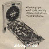 Tabletop Pinball Game sold in 1971 From the 1970s