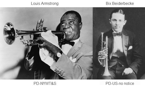 Louis Armstrong and Bix Beiderbecke